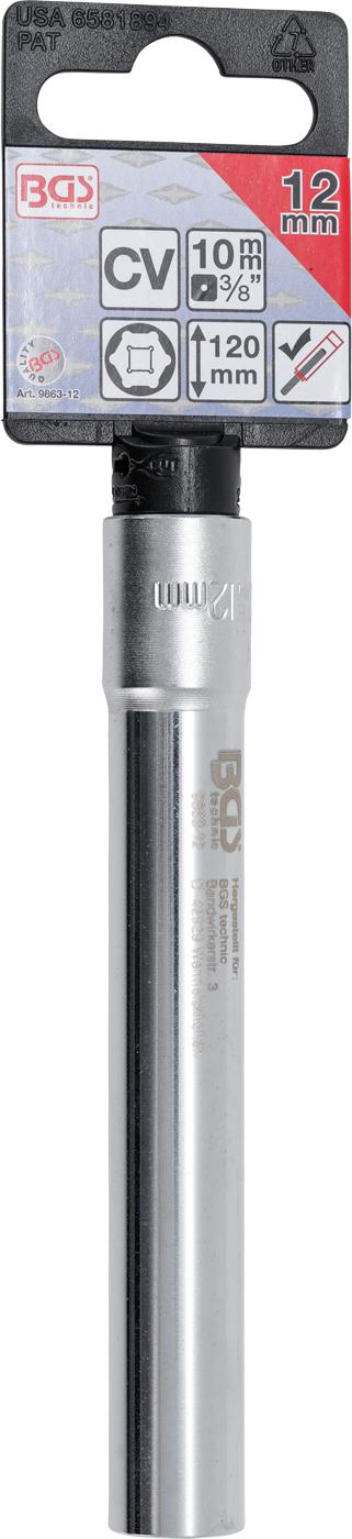 Galvutė šešiakampė | labai ilga | 10 mm (3/8") | 12 mm (9863-12)