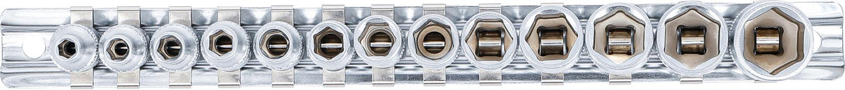 Galvučių rinkinys, 6-kampės | 6.3 mm (1/4") | 4 - 14 mm | 13 vnt. (9102)