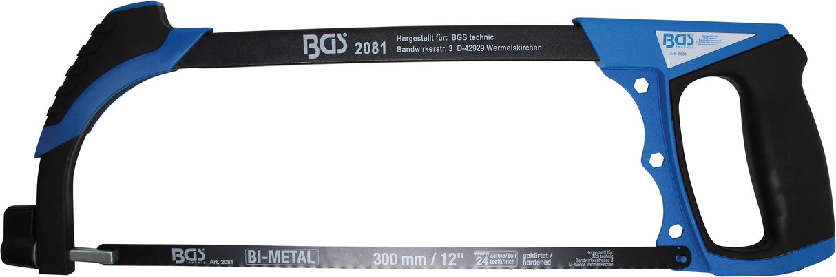 ALUMINIUM HACKSAW FRAME | INCL. HSS SAW BLADE | 300 MM (2081)