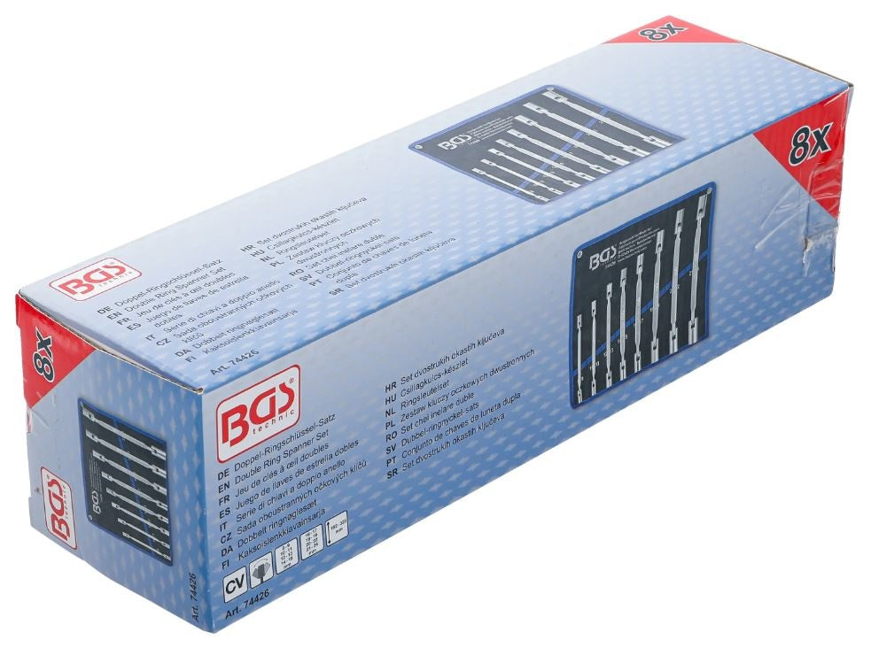 Raktų dvipusių su vartoma galvute komplektas | 8 - 24 mm | 8 vnt (74426)