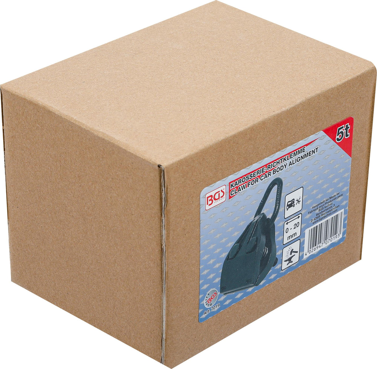 Automobilio kėbulo išlyginimo spaustuvas | 105 mm | viena traukimo kryptis | maks. 5 t (7019)