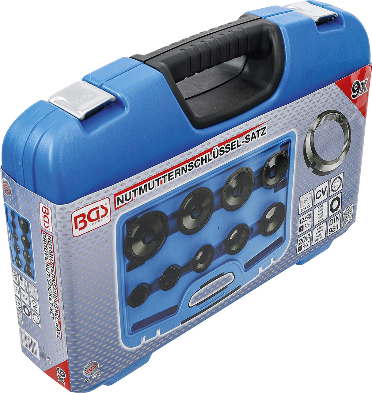 Specializuotų galvučių rinkinys | vidiniai grioveliai | KM4 - KM12 | 9 vnt. (8327)