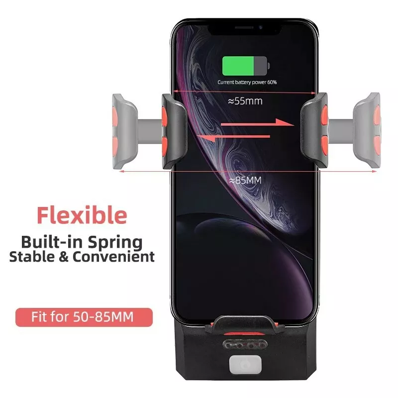 Dviračio žibintas su telefono laikikliu | signalas | daugiafunkcinis / powerbank | USB | 3 led (RBL3)