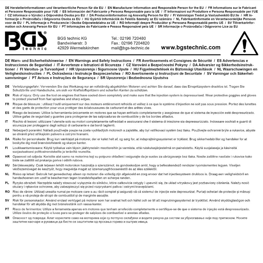 Raktas dvigubas | dyzelinių purkštukų vamzdeliams | 17 mm (8291)