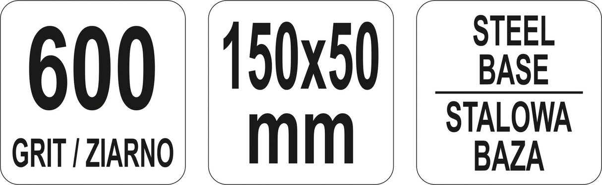 Galąstuvas deimantinis | plieninė bazė | 150 X 50 mm | P 600 (YT-76087)