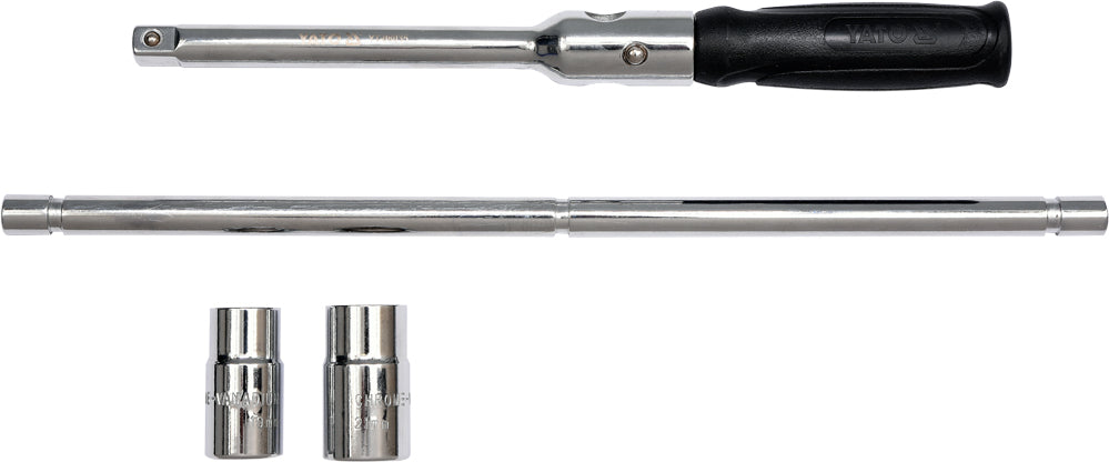 Kryžminis raktas sudedamas | 17x19x21x23mm galvutėmis (YT-08035)