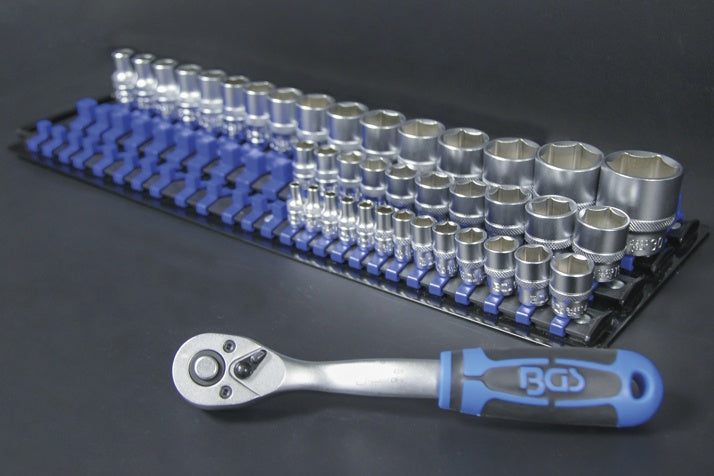 Galvučių laikiklis | su 80 klipų | 6,3 mm (1/4 ") | 10 mm (3/8") | 12,5 mm (1/2") (6871)