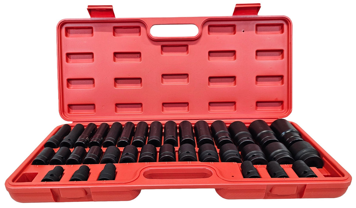 Smūginių ilgų ir trumpų galvučių rinkinys | CR-MO | 8 - 32 mm | 35 vnt. (SK12235P)