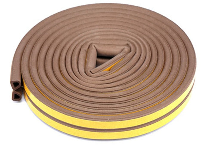 Lipni sandarinimo juosta langams, durims 6m, D-profilis, ruda (76762)
