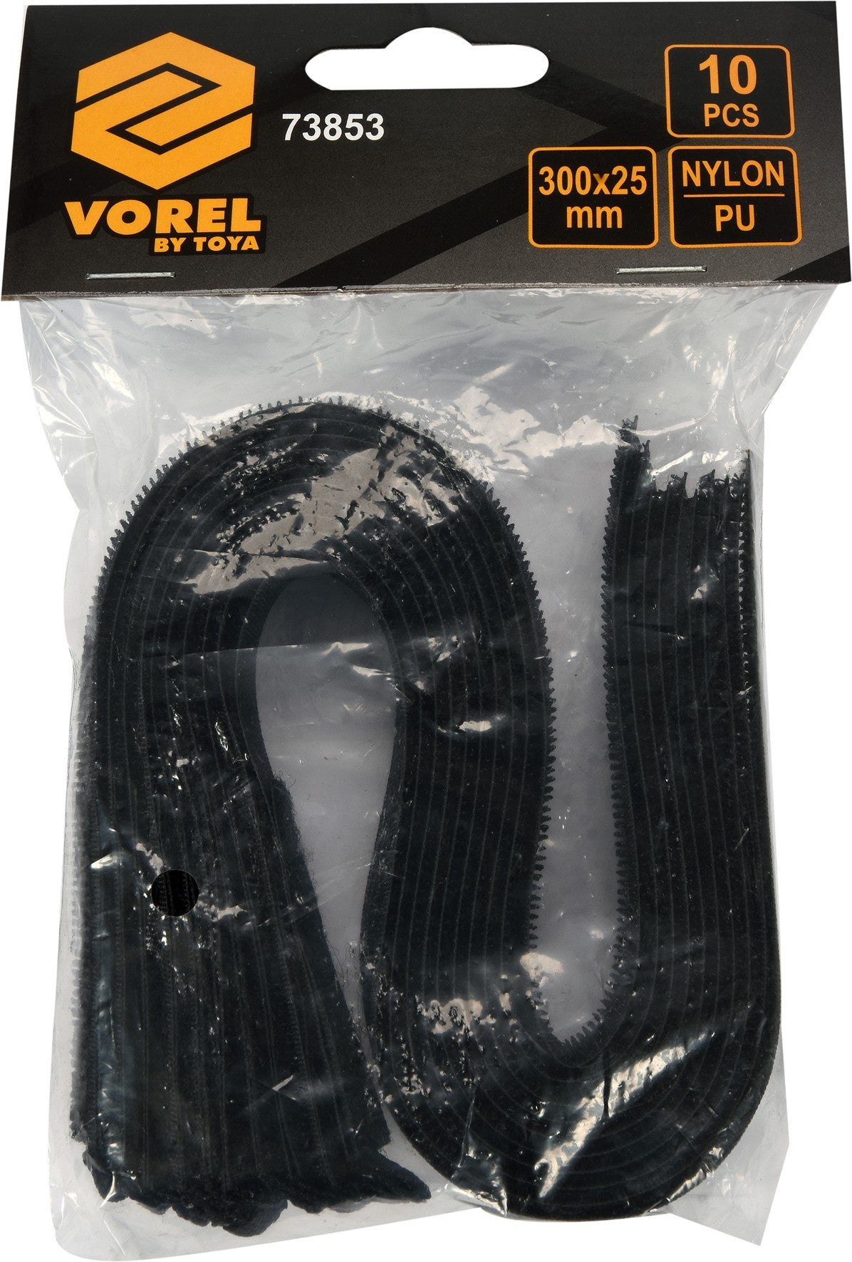 Dirželiai laidams su velcro | juodi | 300 mm / 10 vnt. (73853)