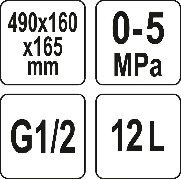 Rankinė pompa spaudmo testavimui | 50 bar | 12 l (YT-24800)