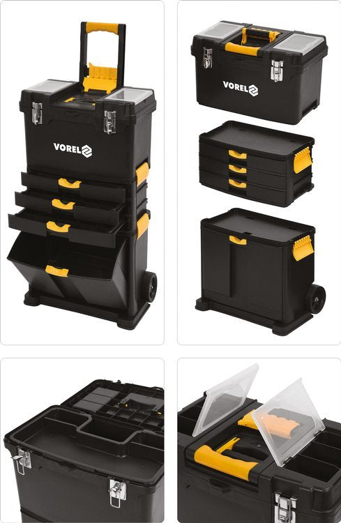 Dėžė įrankiams su ratukais | 3-jų dalių (78736)