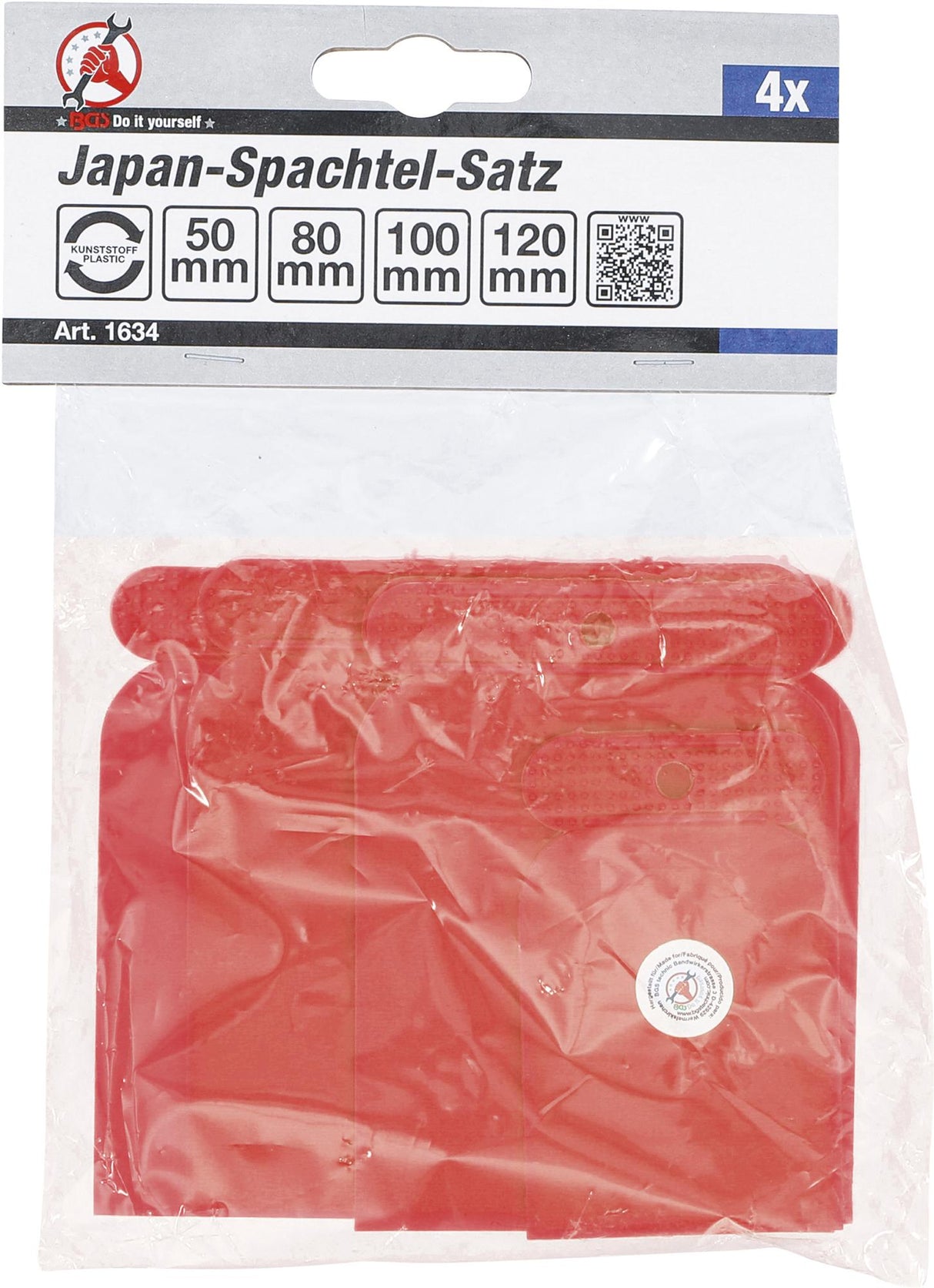 Japoniškos glaistyklės | plastikinės | 50/80/100/120 mm | 4 vnt. (1634)