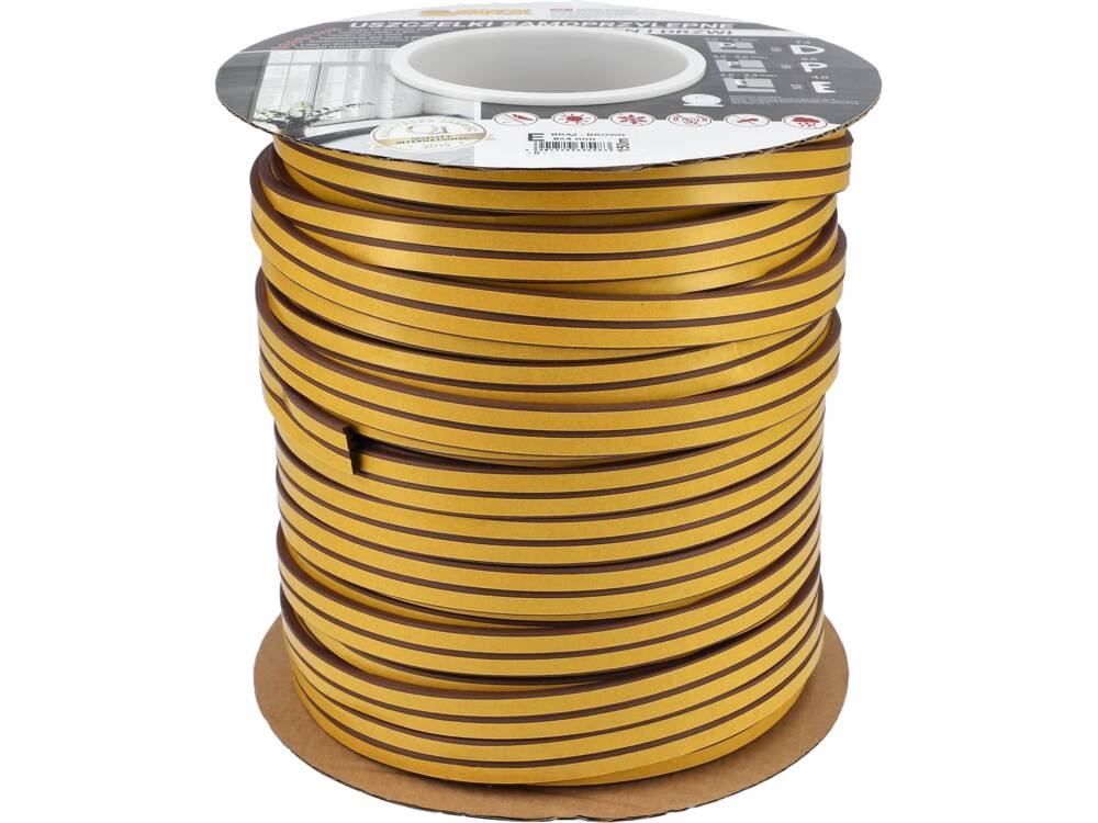 Lipni sandarinimo juosta langams, durims 150m, E-profilis, ruda (76765)