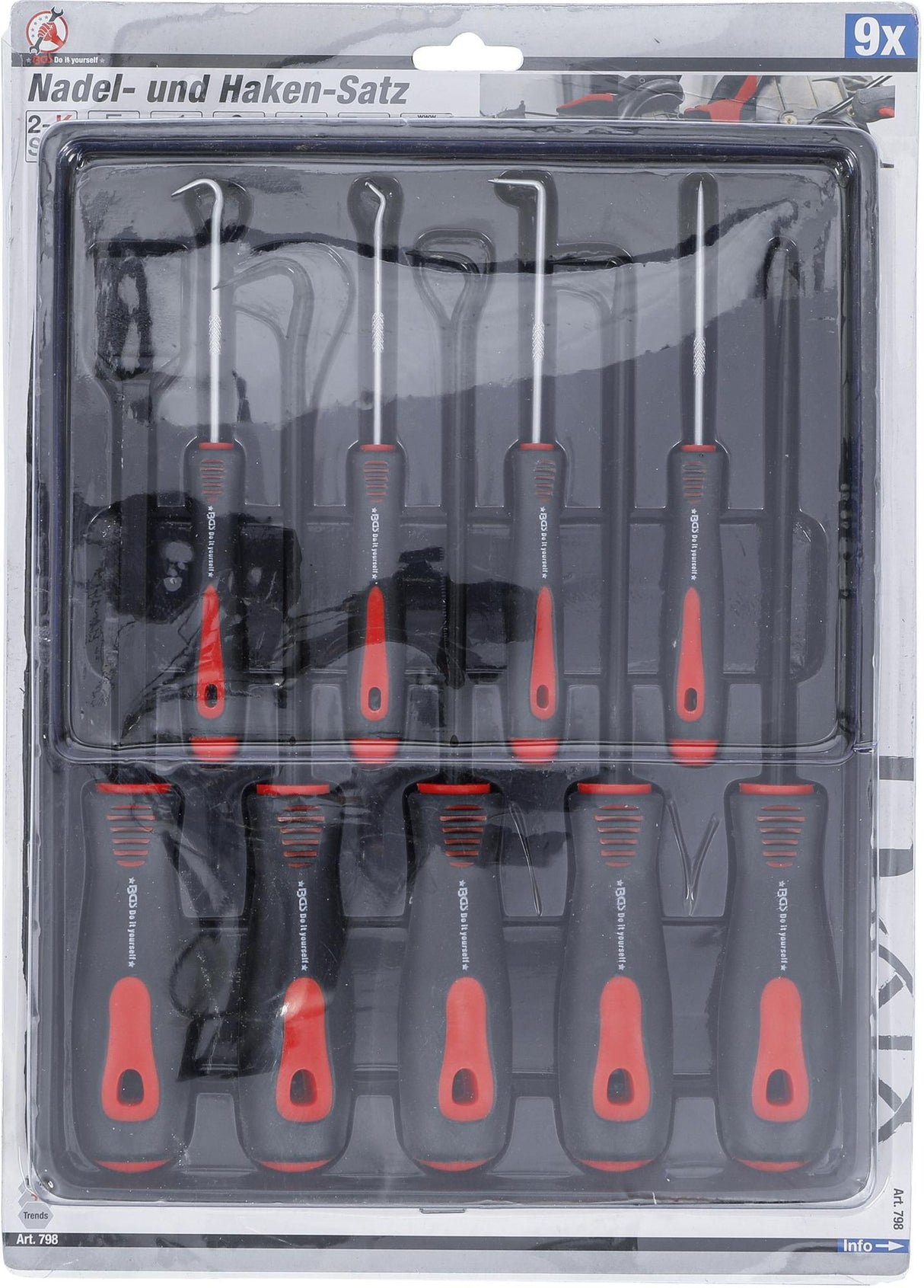 Adatų / ylų ir kablių rinkinys | 9 vnt. (798)