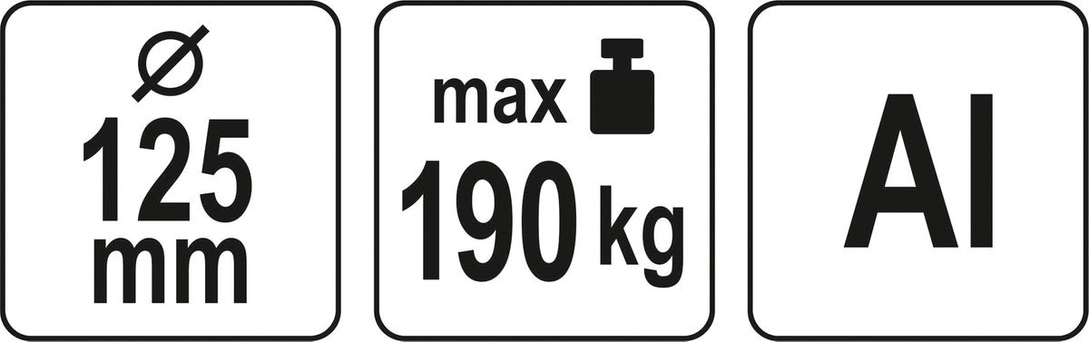 Prisisiurbiantis kėliklis | 3 X 125 mm / 180 kg (YT-37237)