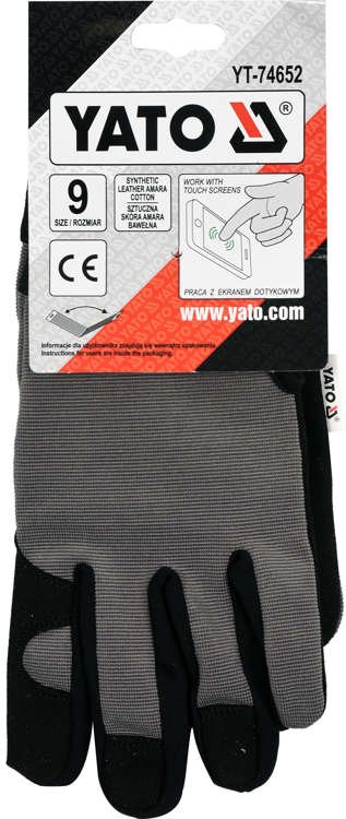 Darbo prštinės | Oda Amara | tinka jutikliniams ekranams | 9 dydis (YT-74652)