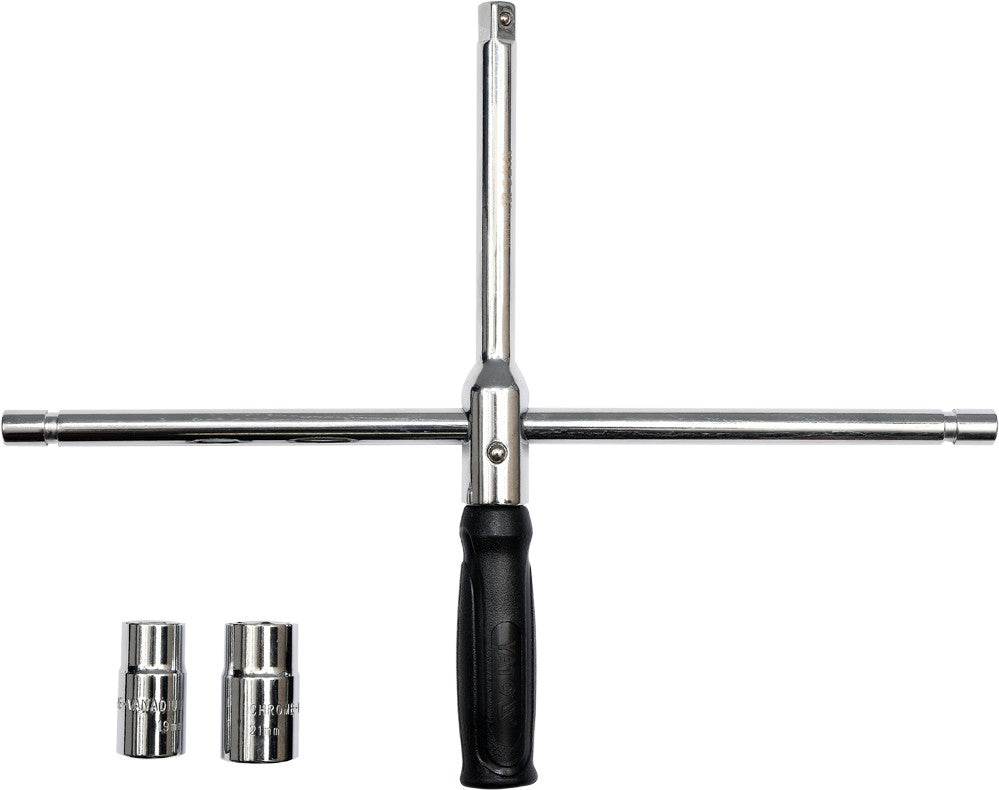 Kryžminis raktas sudedamas | 17x19x21x23mm galvutėmis (YT-08035)