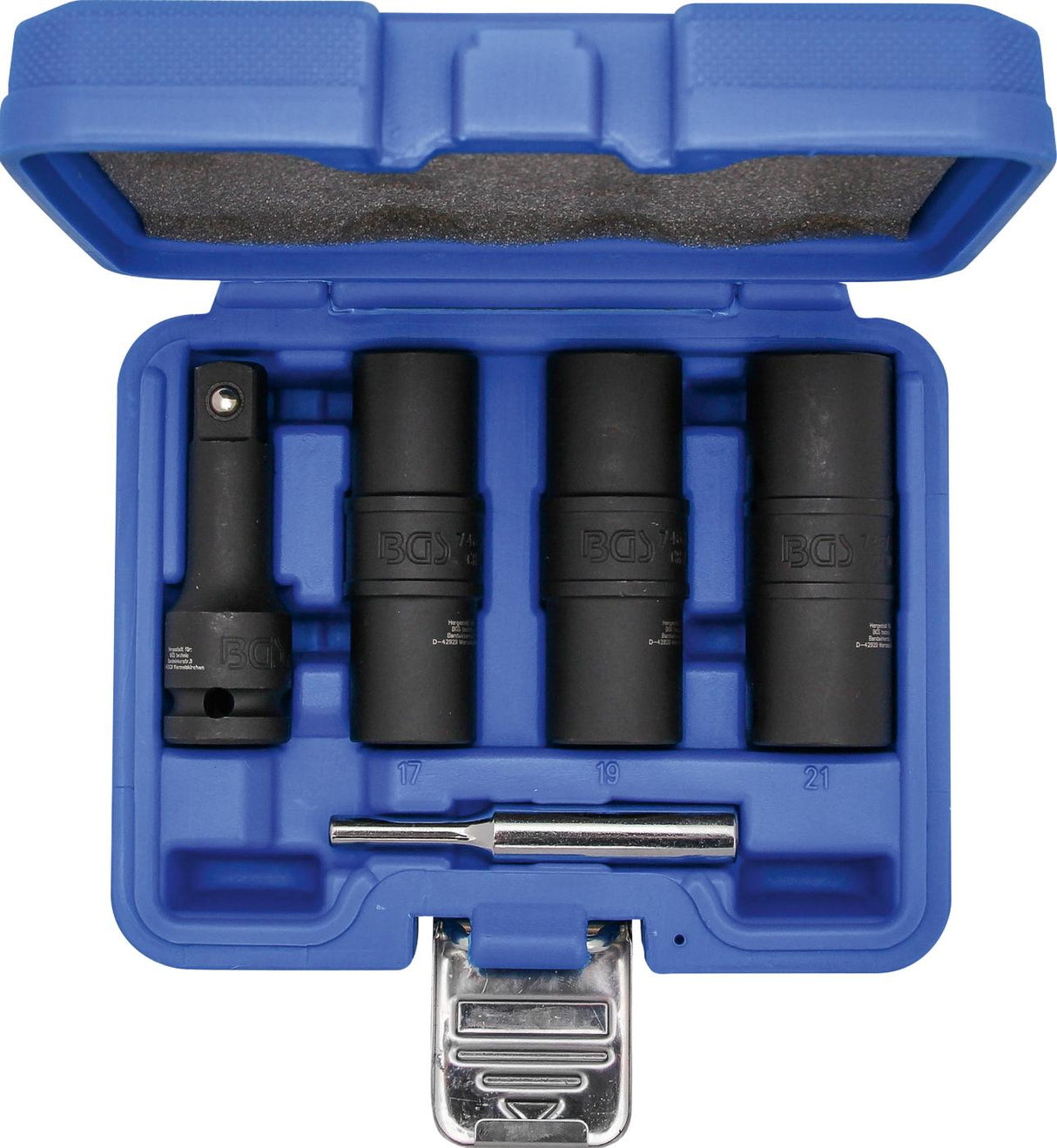 Specialus smūginių dvipusių galvučių rinkinys / sraigtiniai ištraukikliai ir ilgintuvas | 12,5 mm (1/2") | 17-19-21 mm | 3 vnt. (7467)