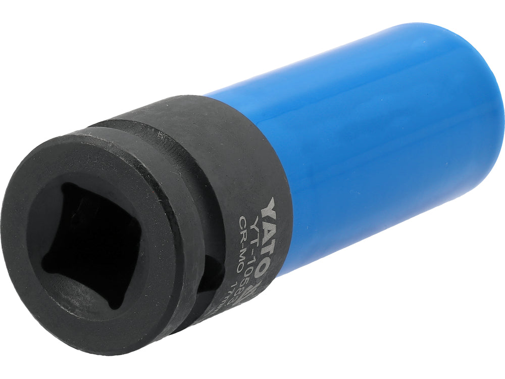 Galvutė smūginė ilga plonasienė | su plastikine apsauga | 12,7 mm (1/2") | 17 mm (YT-10583)
