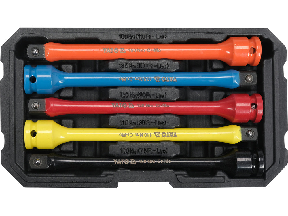 Riboto sukimo momento ilgintuvų rinkinys | 5 vnt. (YT-10567)