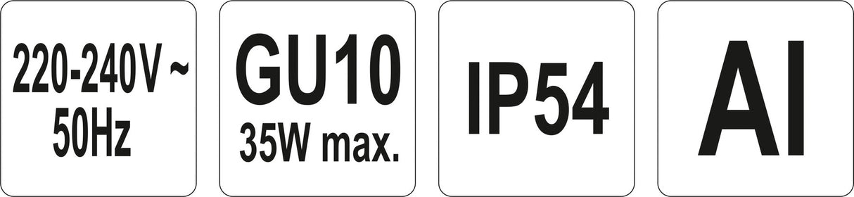 Grafitinis sodo šviestuvas GU10 su juodo aliuminio korpusu (YT-81775)