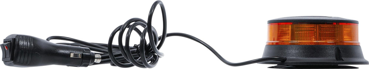Besisukantis įspėjamasis švyturėlis | geltonas | su magnetu | 12 V / 24 V | Ø 130 mm (70342)