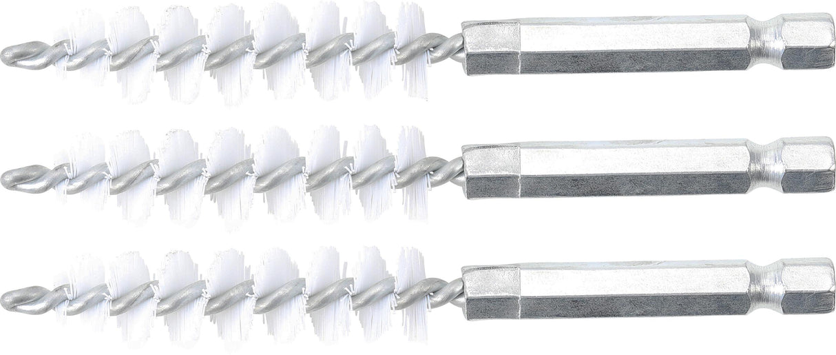 Nailono šepečiai vamzdeliams | 12 mm | 6,3 mm (1/4") | 3 vnt. (3078-12-N)