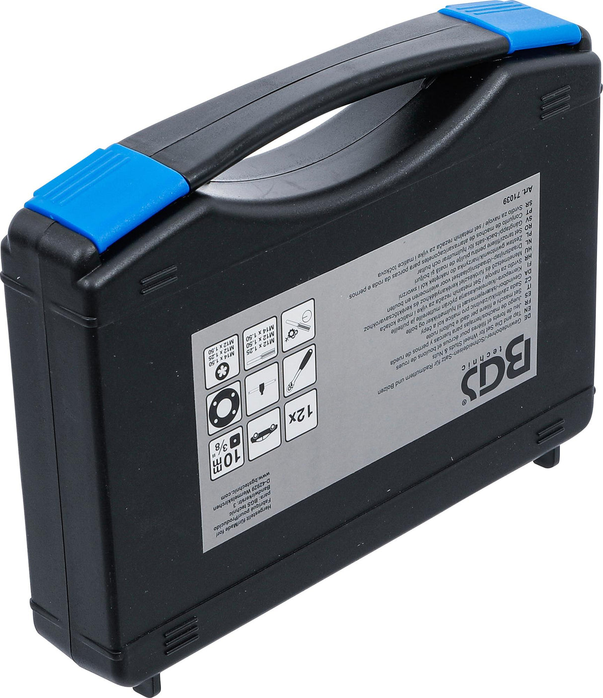 Sriegiklių ir sriegpjovių rinkinys ratų varžtams ir veržlėms | 12 vnt. (71039)