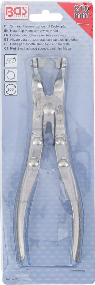 Žarnų aąvaržų replės su pasukamais antgaliais | 210 mm (499)