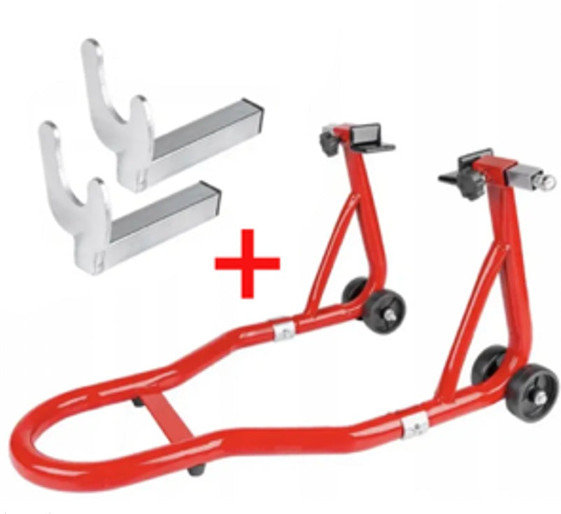 Galinio rato stovas motociklui L formos | 250 kg + papildomas priedas (JC-401)