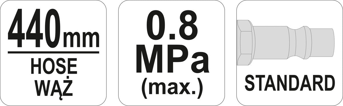 Pripūtimo pistoletas su manometru (YT-23703)