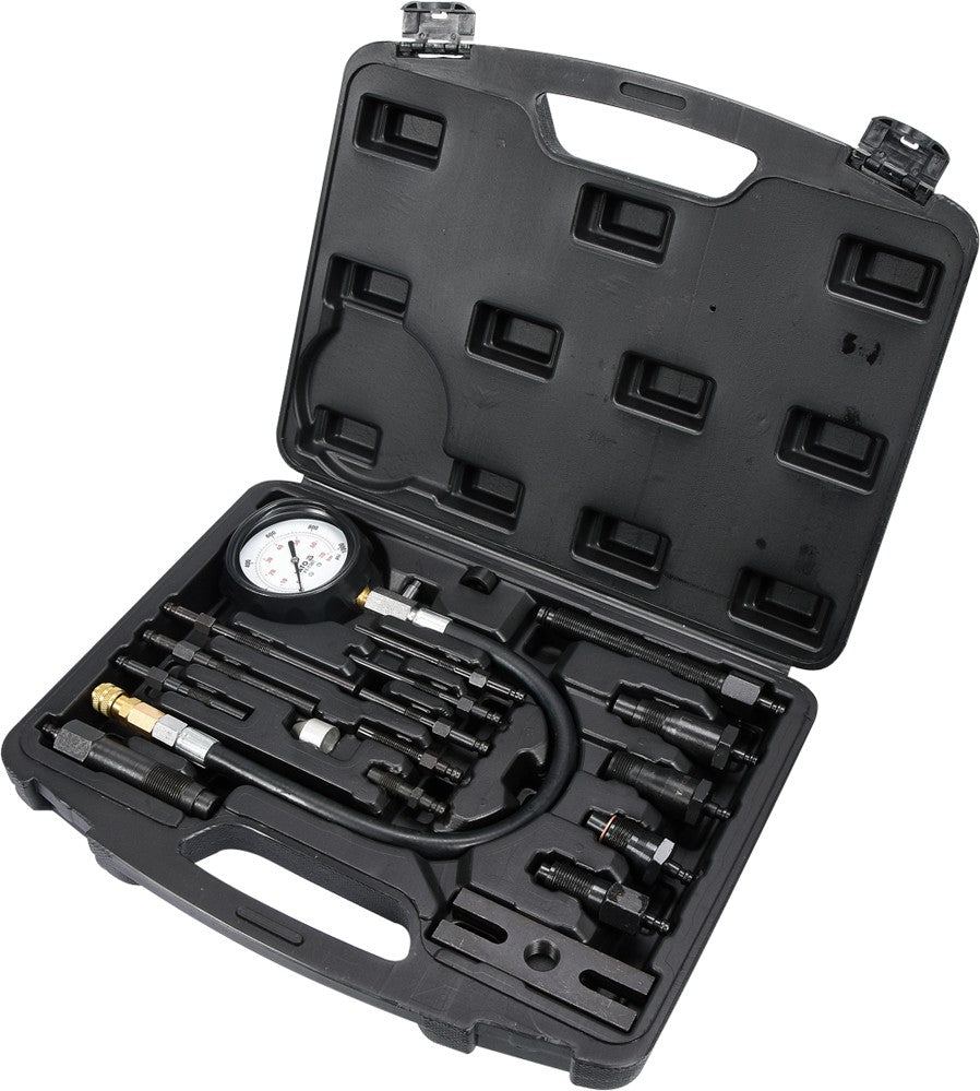 Dyzelinis kompresijos matuoklis su adapteriais (YT-7307)