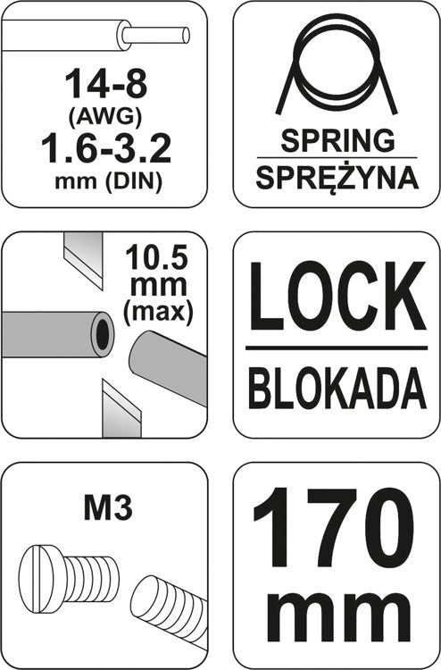 Replės laidų valymui ir kirpimui (YT-19691)