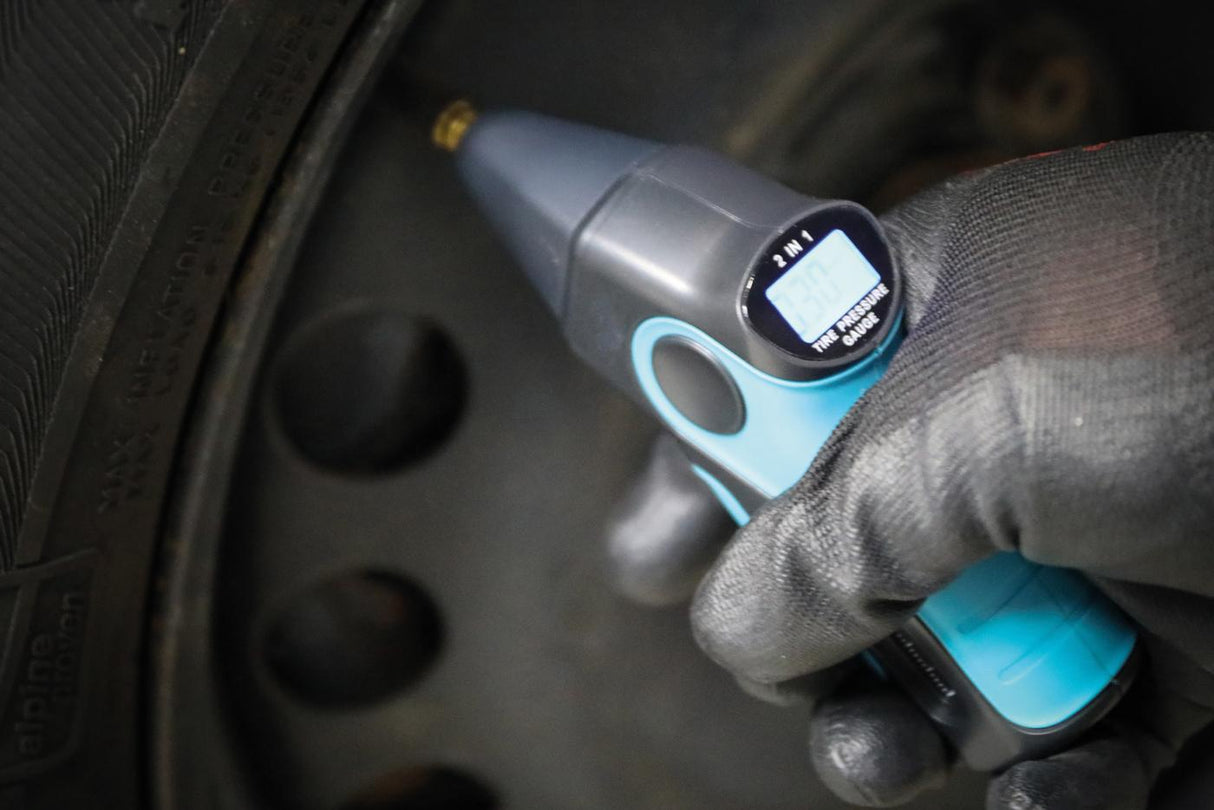 Skaitmeninis padangų manometras ir padangų gylio matuoklis | 2-IN-1 (6647)