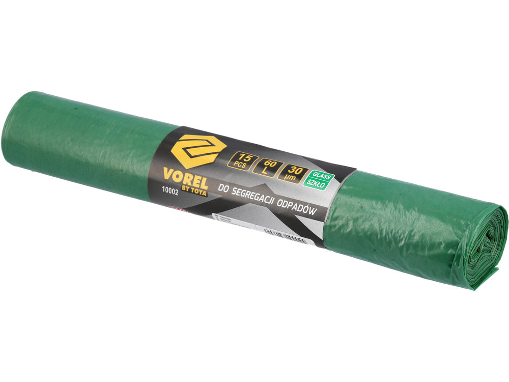 Atliekų maišelis stiklui | 60L / 15 vnt. (10002)