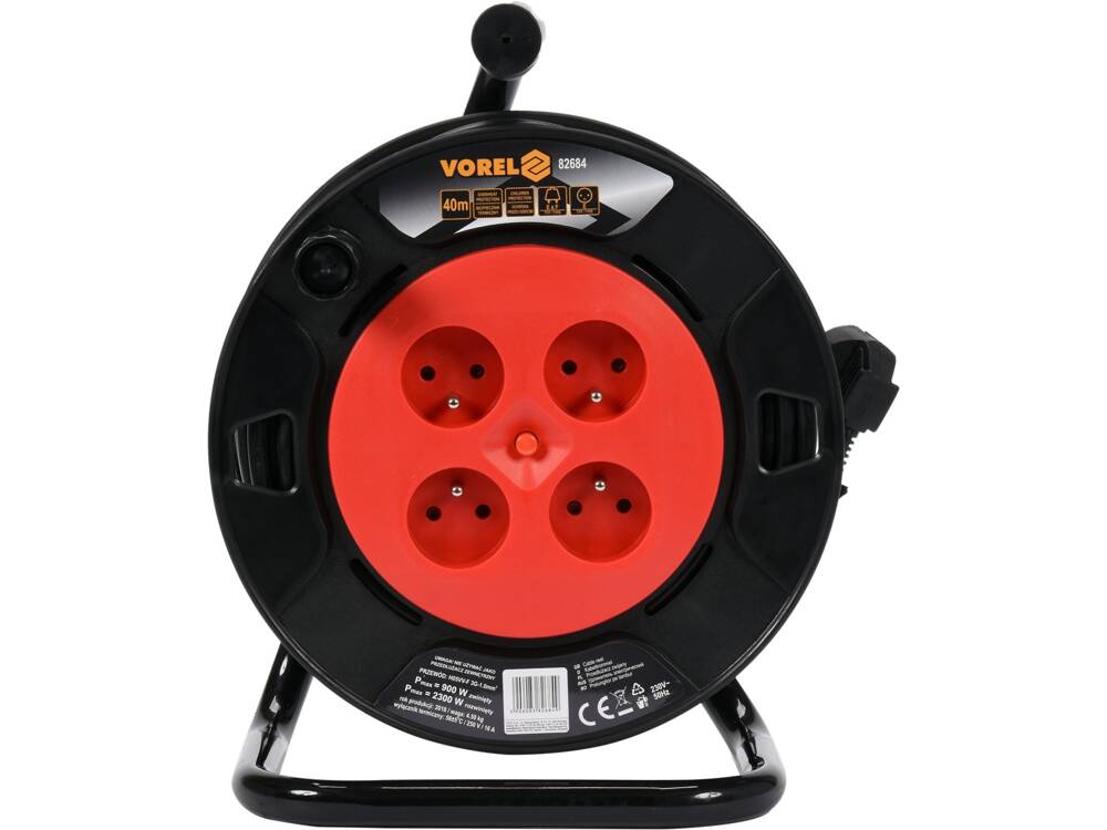 Ilgintuvas su būgnu | 4 rozetės | 25 m (82682)