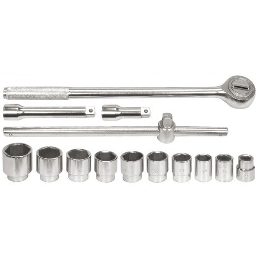 Galvučių komplektas 6 kampų | 22-50 mm | metalinė dėžė | 20 mm (3/4") | 14 vnt. (58140)