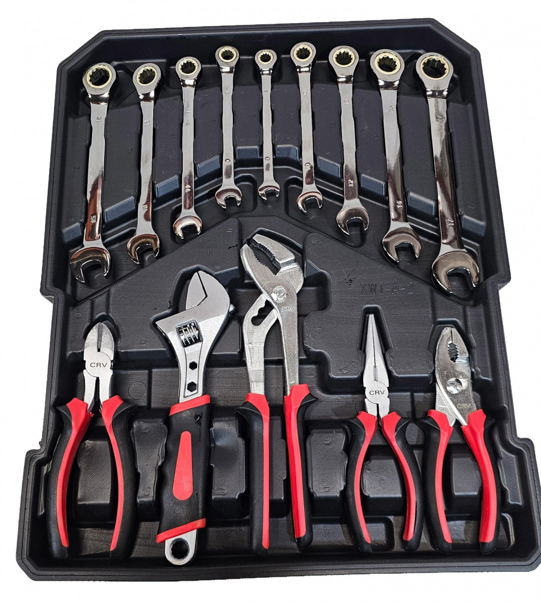 Įrankių rinkinys aliuminiame lagamine | terkšliniai raktai | su ratukais | 419 vnt. (SK582419)