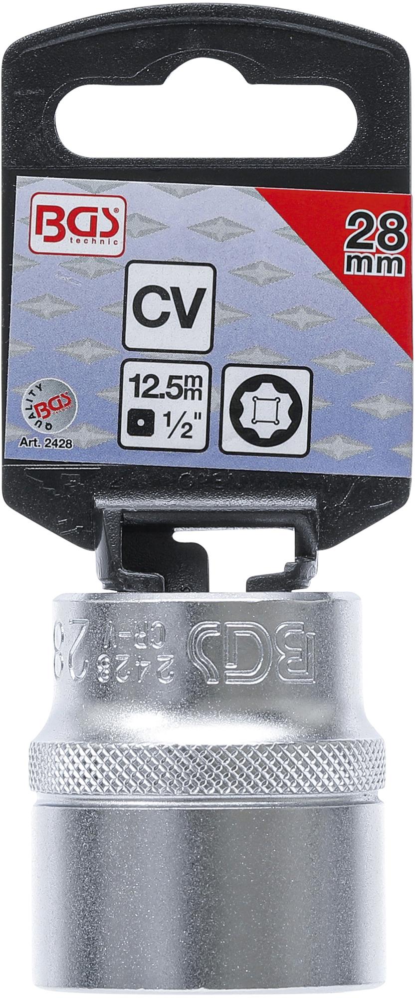 Galvutė šešiakampė | Super Lock | 12.5 mm (1/2") | 28 mm (2428)