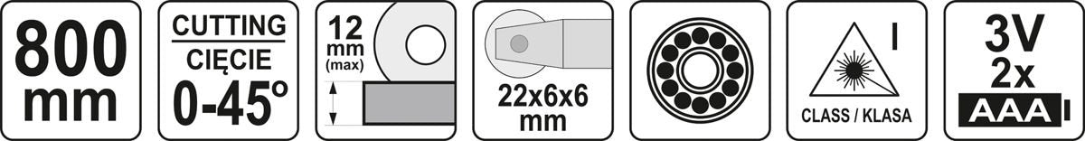 Plytelių pjaustymo staklės | su lazeriu | 800 mm (YT-37022)