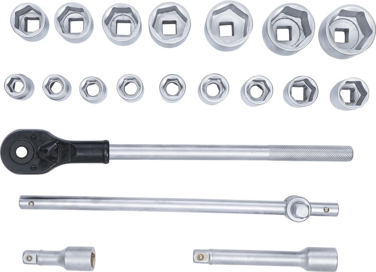 Galvučių ir rakto komplektas | 20 mm (3/4") | 19-50 mm | 20 vnt. (15113)