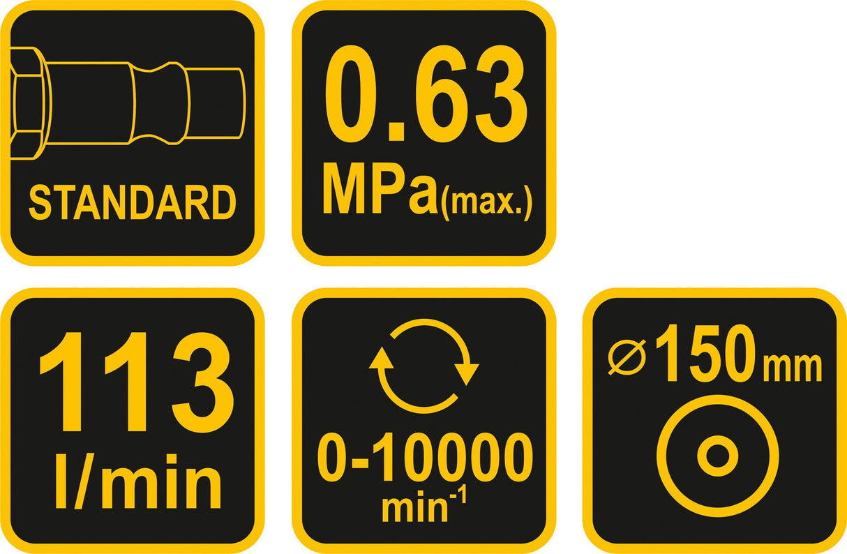 Pneumatinis ekscentrinis šlifuoklis | 150 mm (81114)