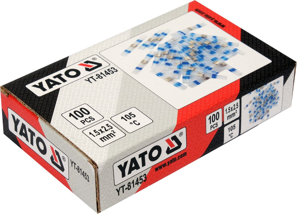 Termo gilzių / movų rinkinys | su alavu | 1,5-2,5 mm2 | 100 vnt. (YT-81453)