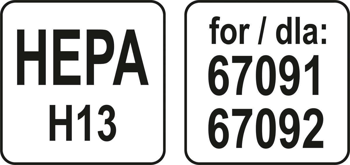 Filtras HEPA H13 dulkių siurbliui 67091, 67092 (67094)
