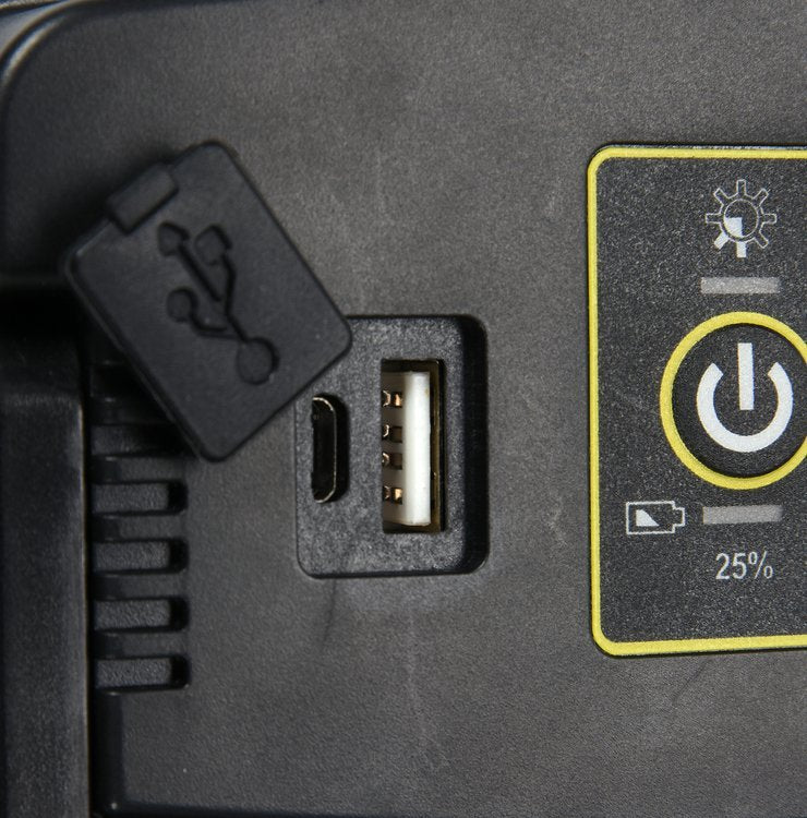 Perkeliamas žibintas su garsiakalbiu | 2X15W | 2000LM, LI-ION 3.7V 4400MAH, bluetooth POWERBANK (YT-81808)