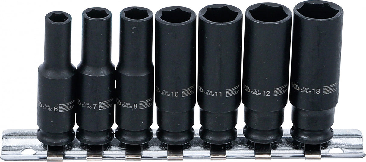 Smūginių ilgų galvučių komplektas | šešiakampės | 6,3 mm (1/4") | 6 - 13 mm | 7 vnt. (5299)