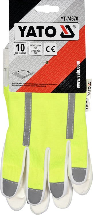 Pirštinės | atspindintis nailono audinys | 10 dydis (YT-74670)