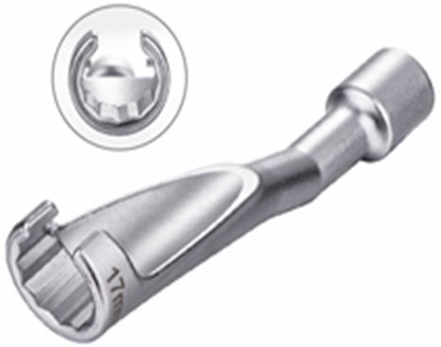 Specialus įpurškimo linijų veržliaraktis | BMW, Opel 2.5TD, Mercedes | 12,5 mm (1/2") | 17 mm (SK920070)