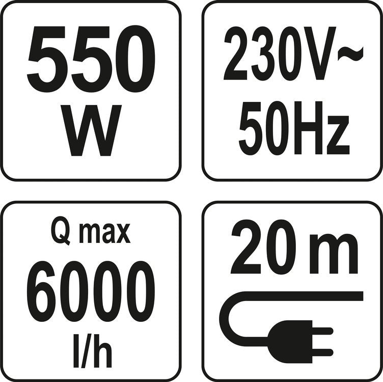 Panardinamasis giluminis siurblys | 550W (YT-85301)